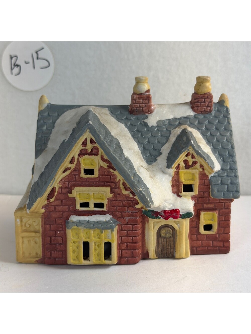 Vintage Seymour Mann Christmas Village House B-15 Ceramic Holiday Decor 1994